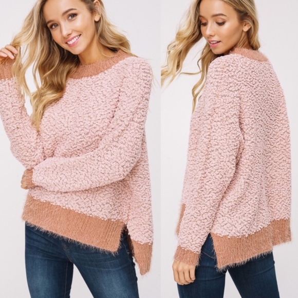 Maria Fuzzy Sweater - BLUSH - Picture 2 of 3